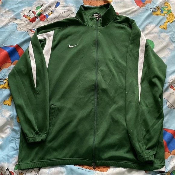 nike track jacket green